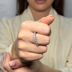Anello Veretta con zirconi argento 925