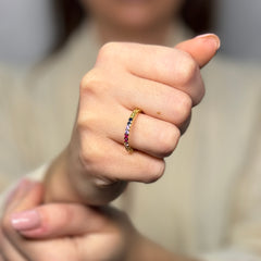 Anello Veretta con zirconi argento 925