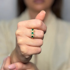 Anello trilogy cuore con zirconi argento 925
