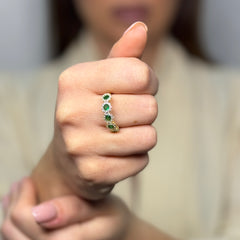 Anello Veretta fiori con zirconi argento 925