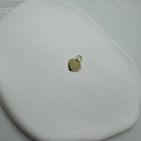 Pendente piastra cuore oro