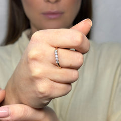 Anello veretta oro e diamanti