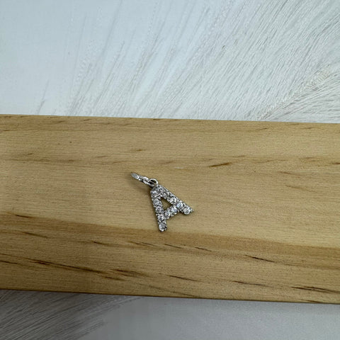Pendente lettera zirconata oro