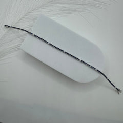 Bracciale tennis zaffiri blu e diamanti oro