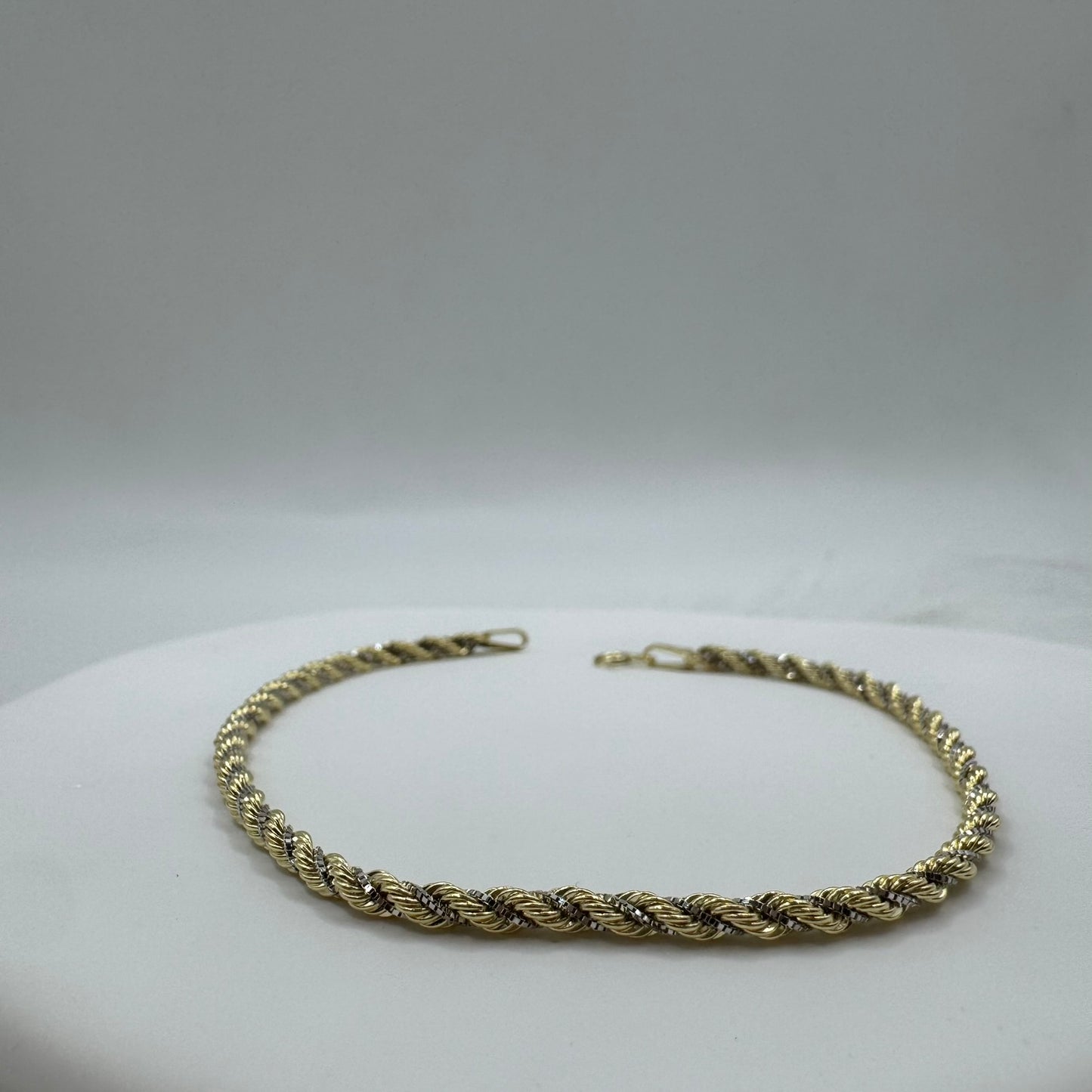 Bracciale fune con veneziana oro
