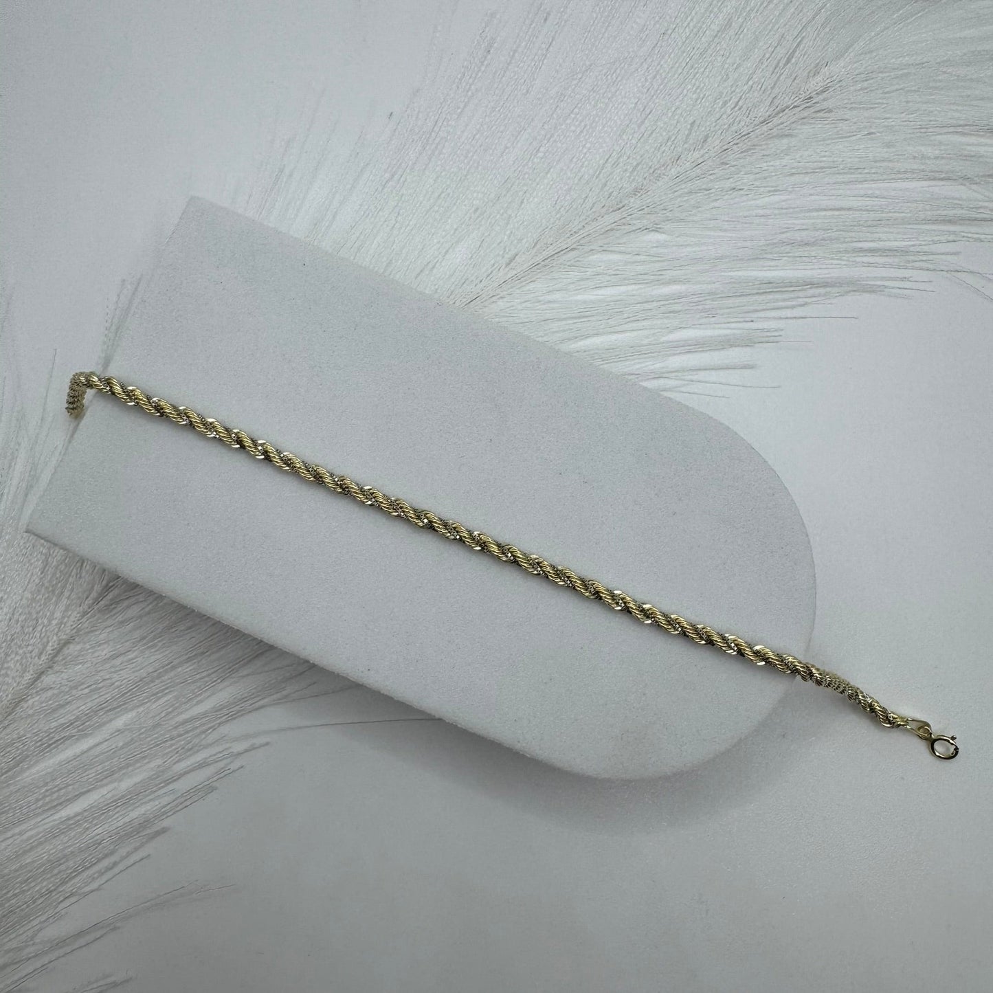 Bracciale fune con veneziana oro