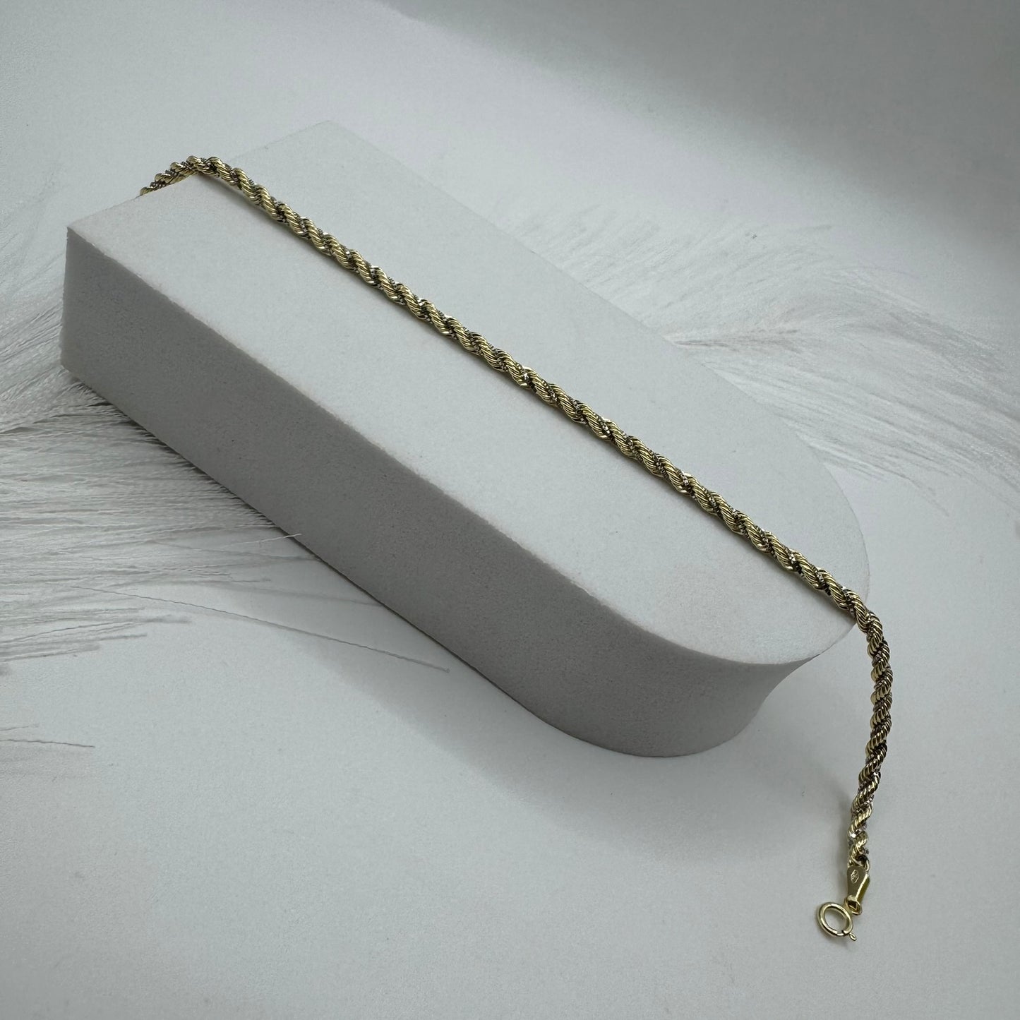 Bracciale fune con veneziana oro