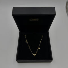 Collana cuore con pendenti oro