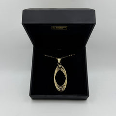 Collana specchiatina con Pendente nodo filamenti Oro