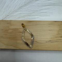 Pendente rombo bicolor oro