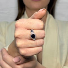 Anello Trilogy degradè argento 925