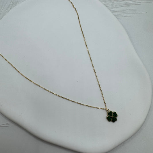 Collana rollò con fiore oro