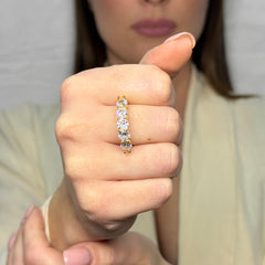 Anello veretta con zirconi argento 925