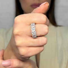 Anello veretta con zirconi argento 925