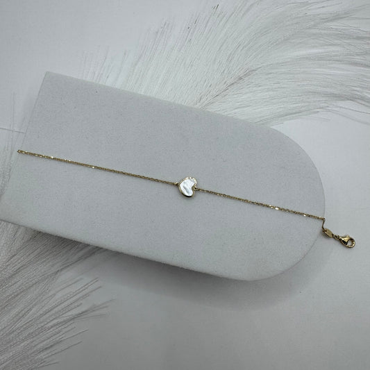 Bracciale catena con cuore oro