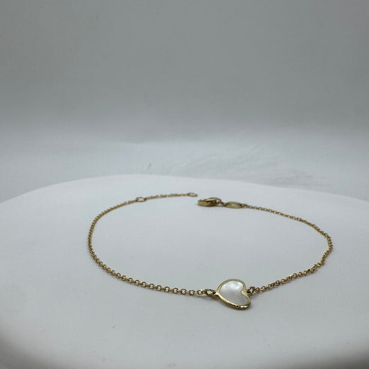 Bracciale catena con cuore oro
