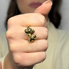 Anello fiocco oro