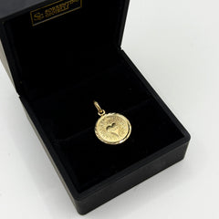 Pendente medaglia sacro cuore oro