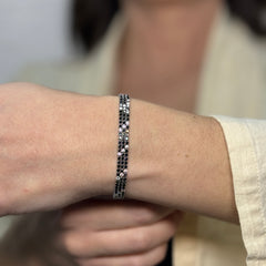 Bracciale tennis zirconi largo oro