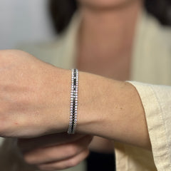 Bracciale tennis zirconi largo oro