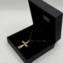Collana specchiatina con Pendente croce oro