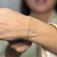 Bracciale tennis zirconi e oro