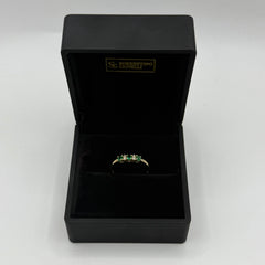 Anello semiveretta oro e zirconi