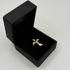 Pendente croce tau oro e diamante
