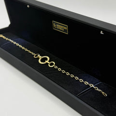 Bracciale catena con cerchi oro