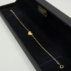 Bracciale con cuore centrale oro