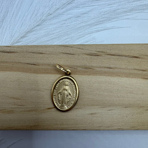 Pendente madonna miracolosa oro