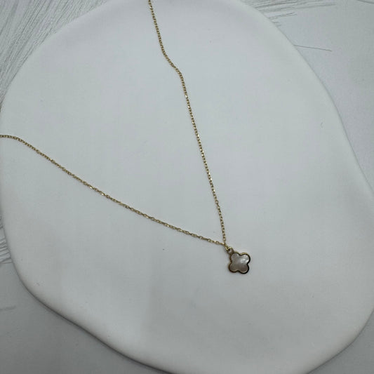 Collana rollò con fiore oro