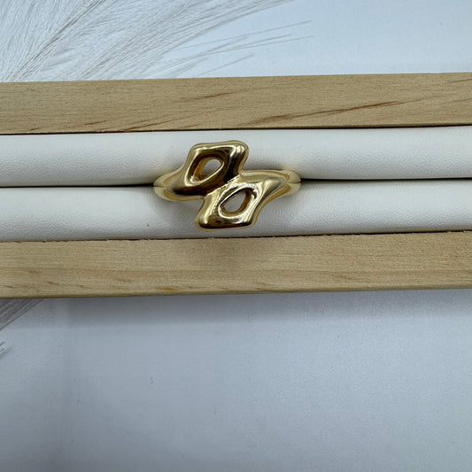 Anello serpente bombè oro