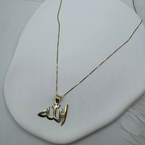 Collana veneziana con scritta Dio arabo oro