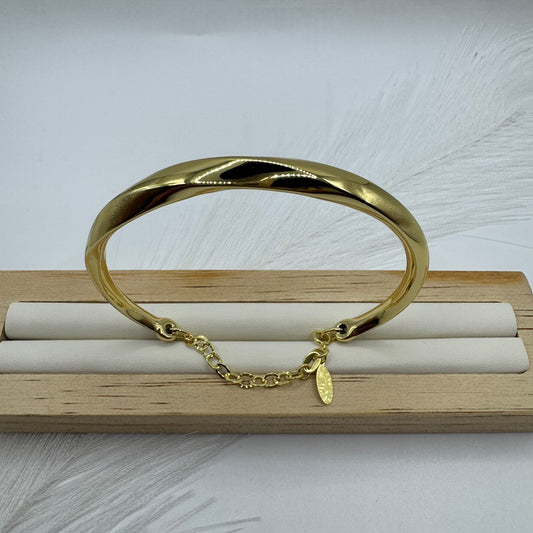 Bracciale rigido bombè oro