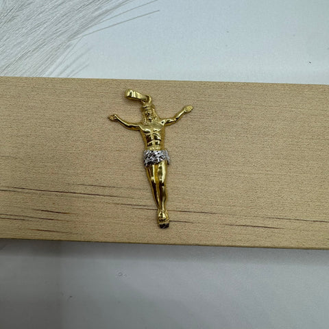 Pendente Cristo bicolor oro