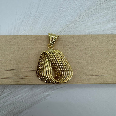 Pendente nodo filamenti oro