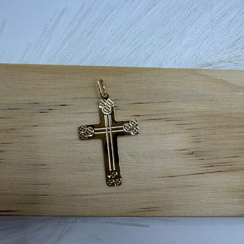 Pendente croce lastra oro