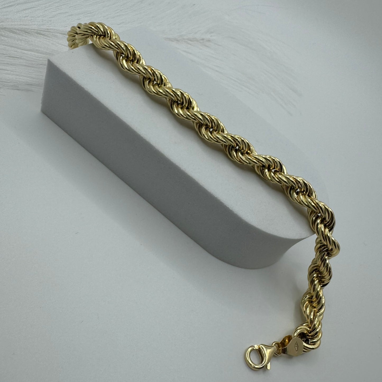 Bracciale fune voluminoso oro