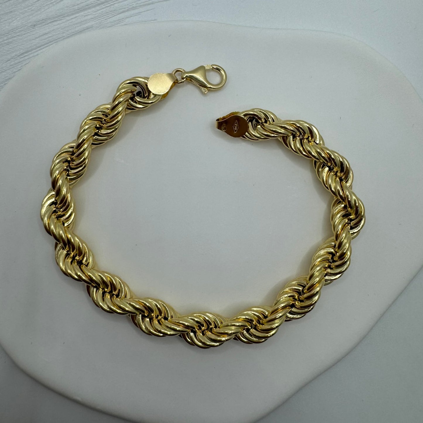 Bracciale fune voluminoso oro