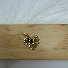 Pendente piastra cuore oro
