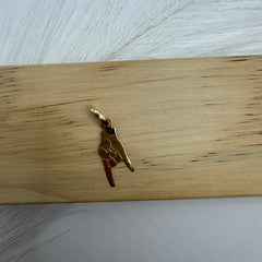 Pendente piastra corna oro