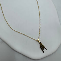Collana specchiatina con corna piastra oro