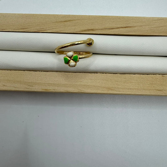 Anello fiore oro
