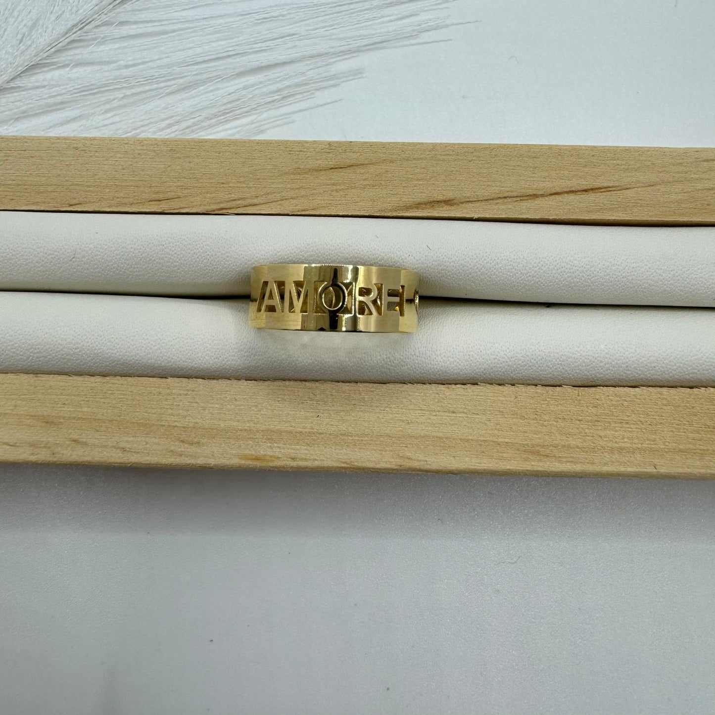 Anello fascia amore oro