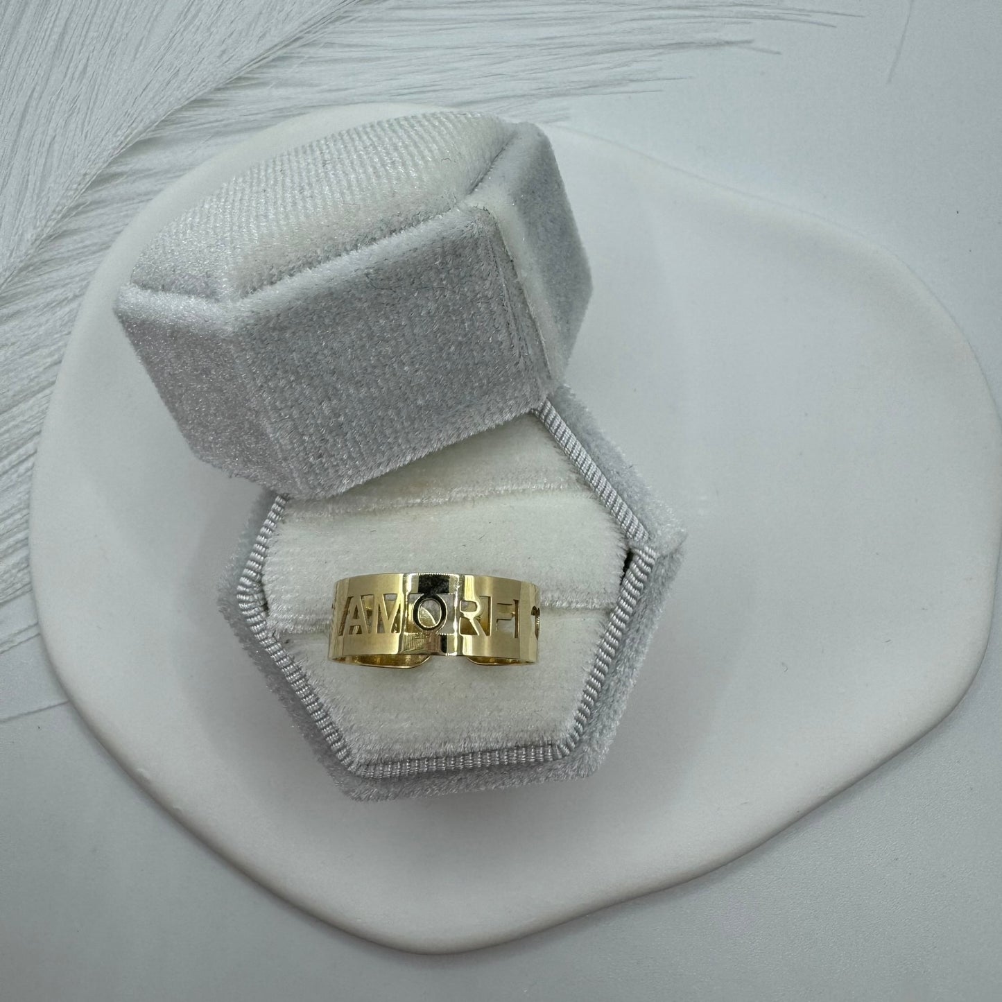 Anello fascia amore oro