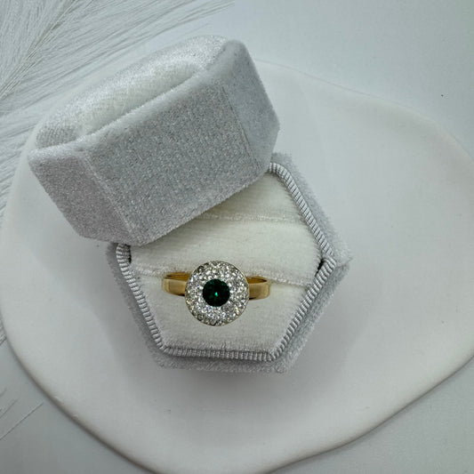 Anello cerchio oro e zirconi
