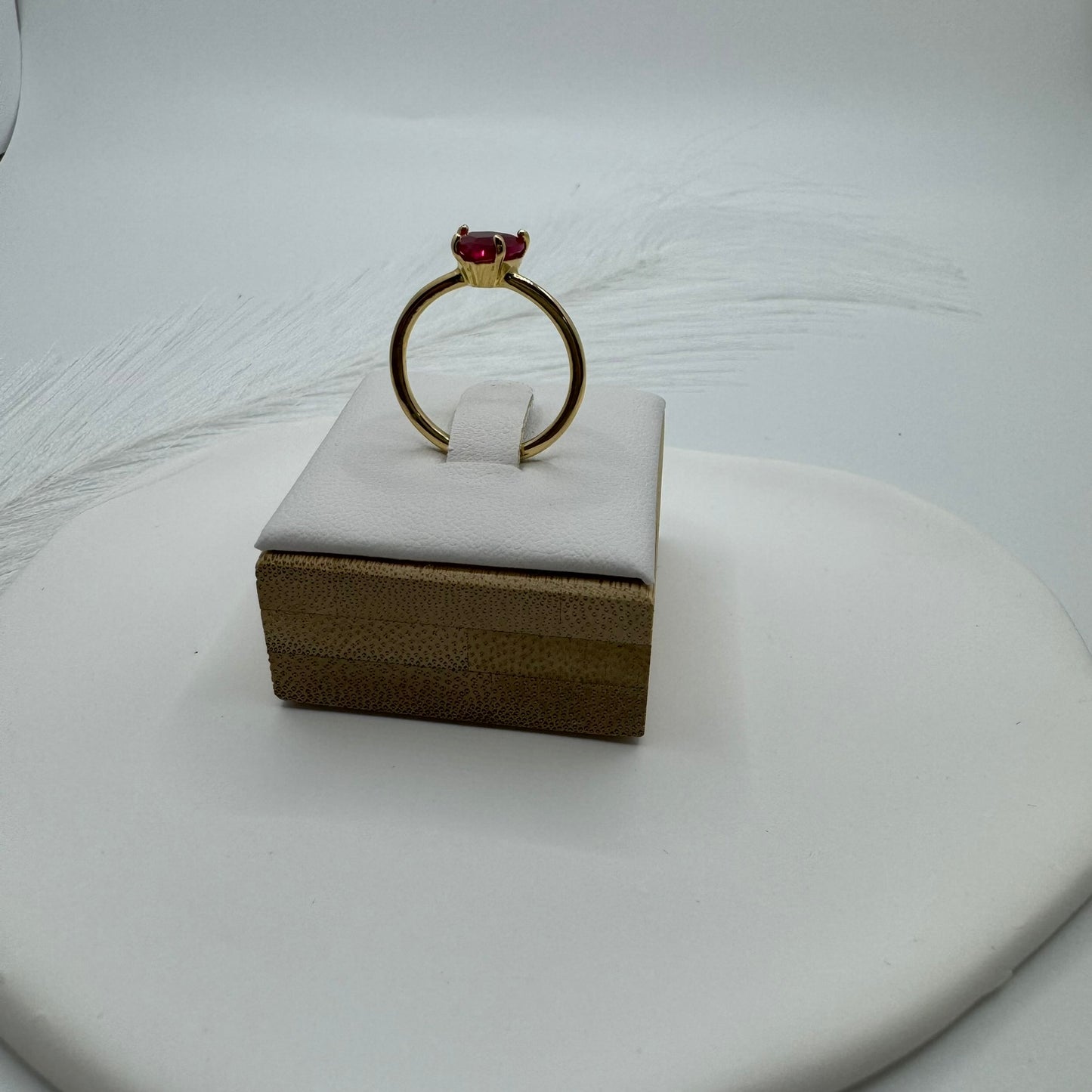 Anello cuore oro e zirconi oro