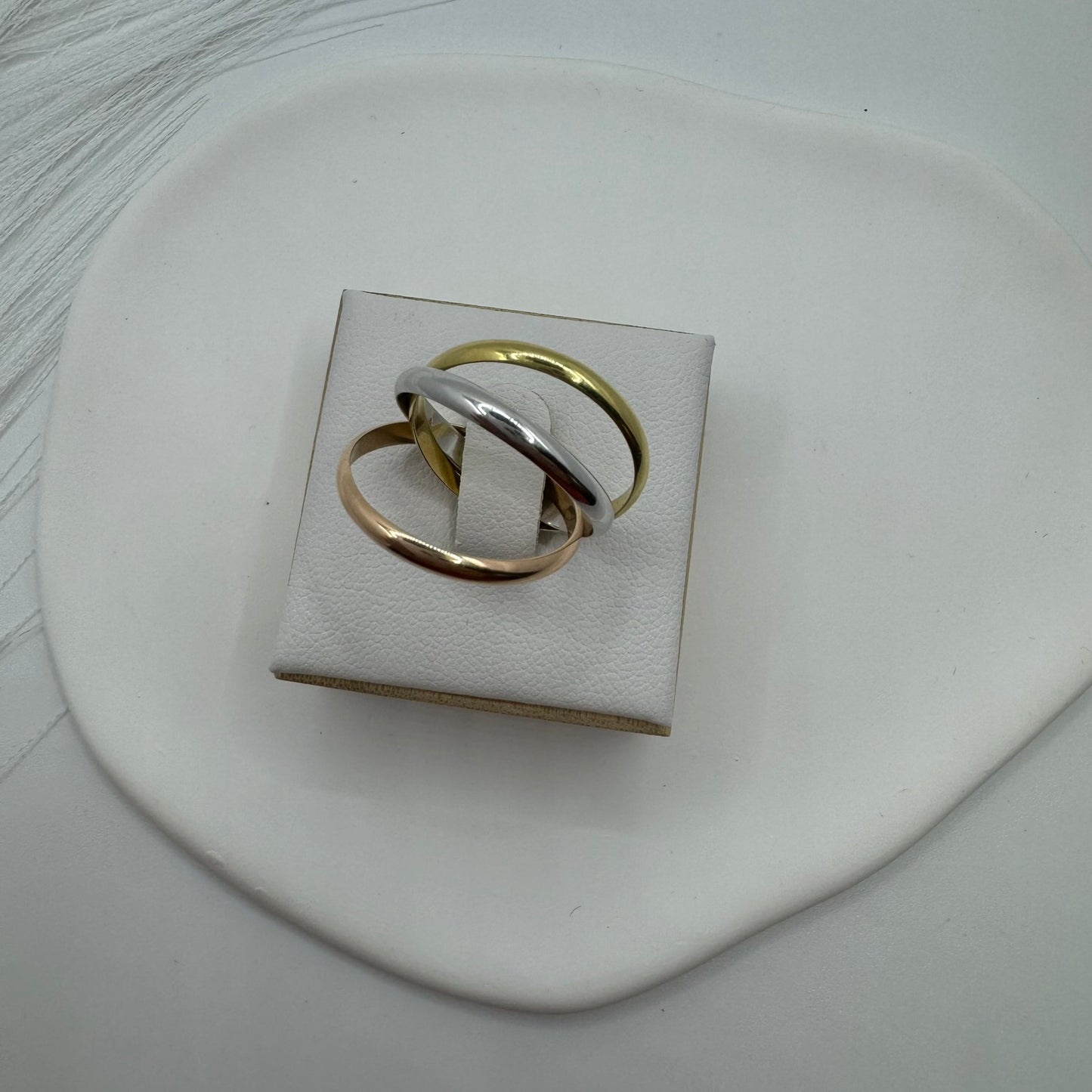 Anello trio fedine oro
