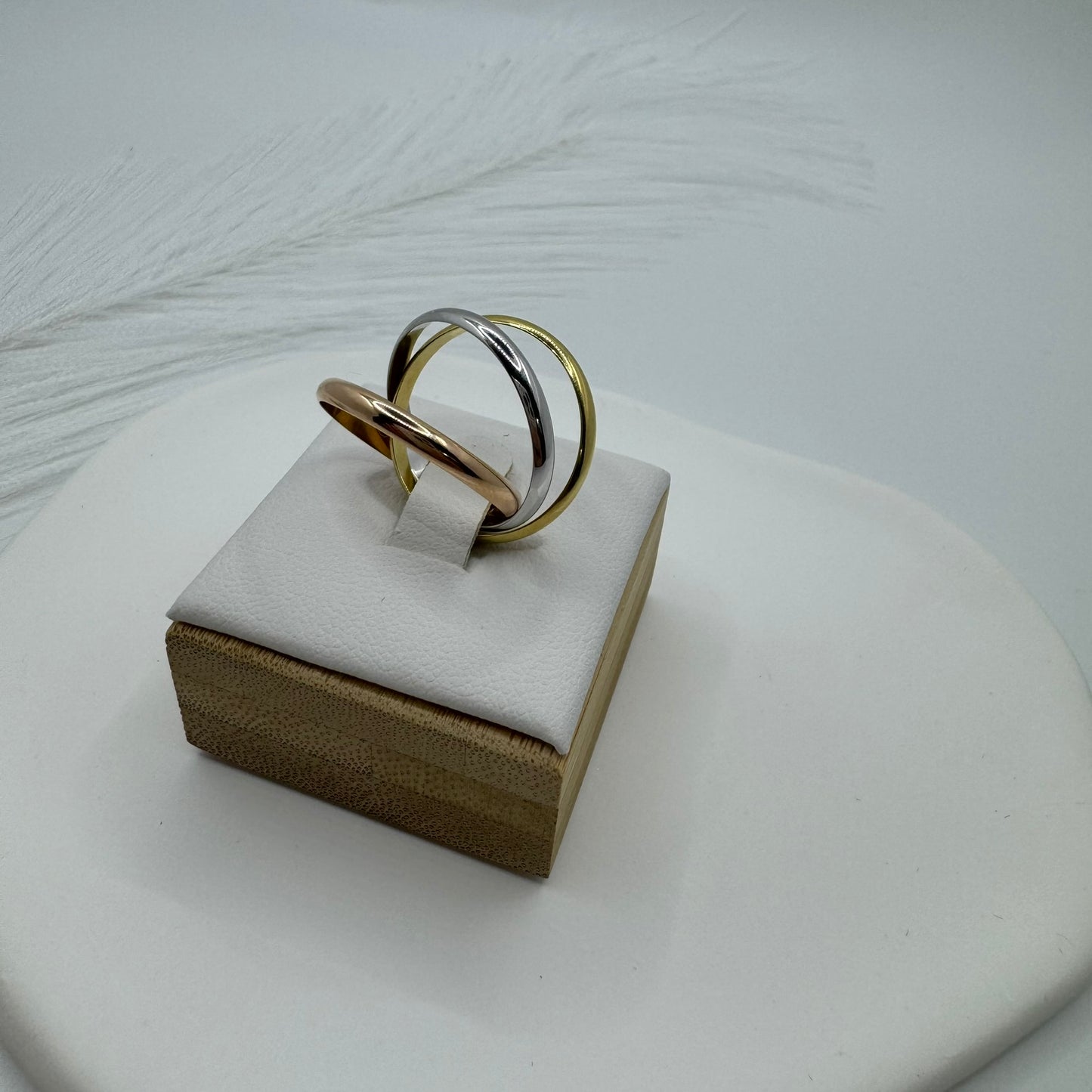 Anello trio fedine oro